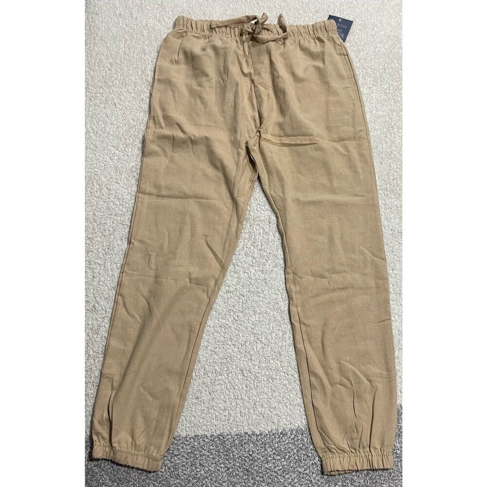 NWT BOTTOMS O.U.T Men's Size Medium Woven Twill Joggers Khaki